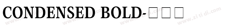 CONDENSED BOLD字体转换